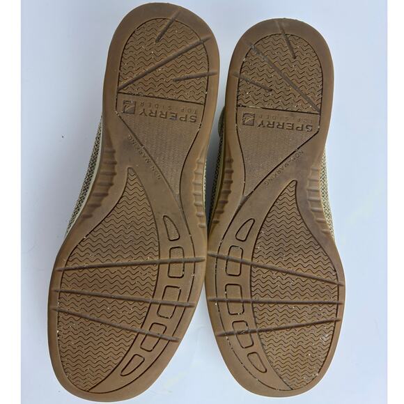 Sperry Top Sider Women Sz 7m Classic Angelfish Boat Shoe Oat Tan Leather 9102047 - Picture 7 of 8